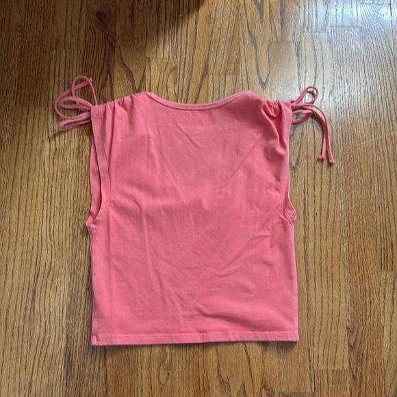 Coral American Eagle Cinced Shoulder Tee - Picture 5 of 5